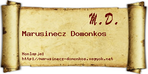 Marusinecz Domonkos névjegykártya